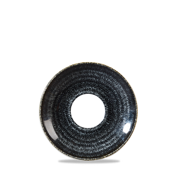 Homespun Charcoal Black Cappuccino Saucer 15.6cm